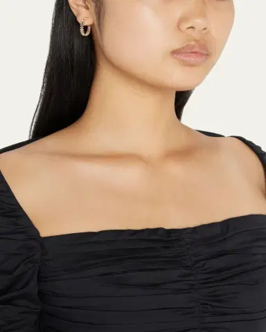 Sydney Evan Marquis Evil Eye Hoop Earrings in Rainbow, Medium | Thumbnail 2