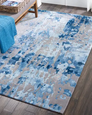 Nourison Prismatic Blue/Grey Hand-Tufted Rug | Thumbnail 3 Nourison Prismatic Blue/Grey Hand-Tufted Rug | Thumbnail 3