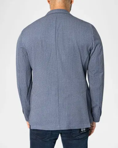 Maceoo Men's Descartes Micro-Geometric Unconstructed Blazer | Thumbnail 2