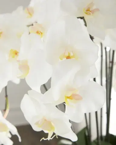 T & C Floral Company Orchids 29" Faux Floral Arrangement in Mixed Metal Urn | Thumbnail 3