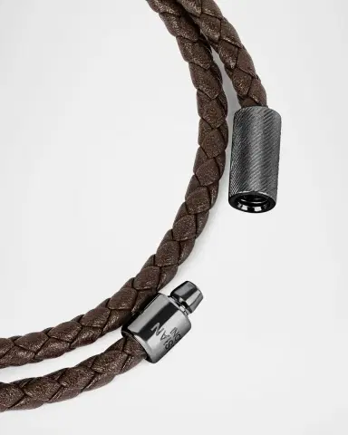 Tateossian Men 's Pop Rigato Leather Bracelet | Thumbnail 3