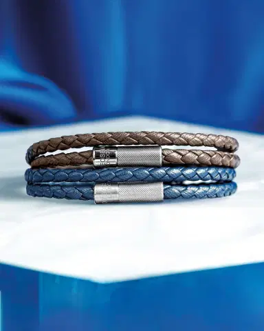 Tateossian Men 's Pop Rigato Leather Bracelet | Thumbnail 5