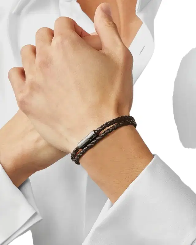 Men 's Pop Rigato Leather Bracelet