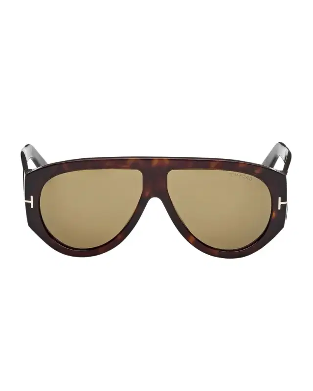TOM FORD Men 's Bronson T-Logo Shield Sunglasses