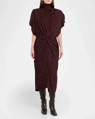 Stella McCartney Fluid Jacquard Midi Dress | Thumbnail 4