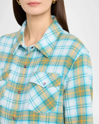 God’s True Cashmere Freedom Tartan Cashmere Flannel Shirt | Thumbnail 5 God’s True Cashmere Freedom Tartan Cashmere Flannel Shirt | Thumbnail 5