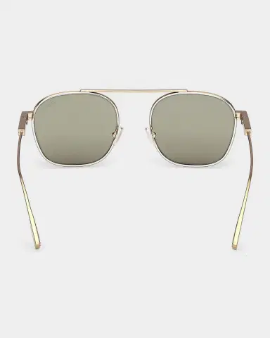 Zegna Gold Orizzonte I Metal Navigator Sunglasses | Thumbnail 4