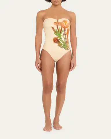 Ulla Johnson Monterey Strapless One-Piece Swimsuit | Thumbnail 2
