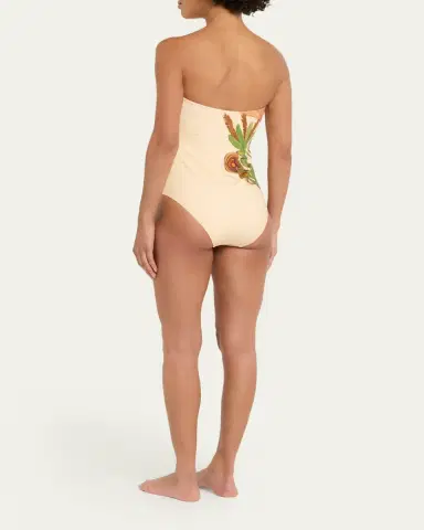 Ulla Johnson Monterey Strapless One-Piece Swimsuit | Thumbnail 3