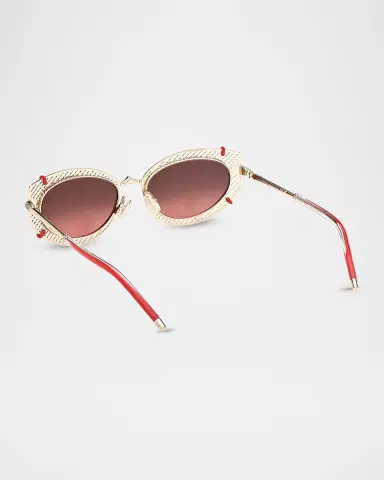 Christian Louboutin Dolly LB0030 54mm Metal Oval Sunglasses | Thumbnail 2 Christian Louboutin Dolly LB0030 54mm Metal Oval Sunglasses | Thumbnail 2