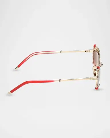 Christian Louboutin Dolly LB0030 54mm Metal Oval Sunglasses | Thumbnail 4 Christian Louboutin Dolly LB0030 54mm Metal Oval Sunglasses | Thumbnail 4
