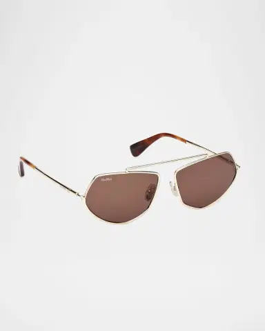 Max Mara Joey 60mm Metal Square Sunglasses | Thumbnail 3 Max Mara Joey 60mm Metal Square Sunglasses | Thumbnail 3