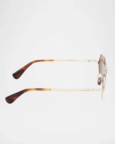 Max Mara Joey 60mm Metal Square Sunglasses | Thumbnail 4 Max Mara Joey 60mm Metal Square Sunglasses | Thumbnail 4