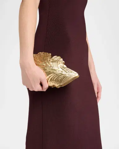 SIMKHAI Flora Sculptural Leaf Clutch Bag | Thumbnail 2 SIMKHAI Flora Sculptural Leaf Clutch Bag | Thumbnail 2
