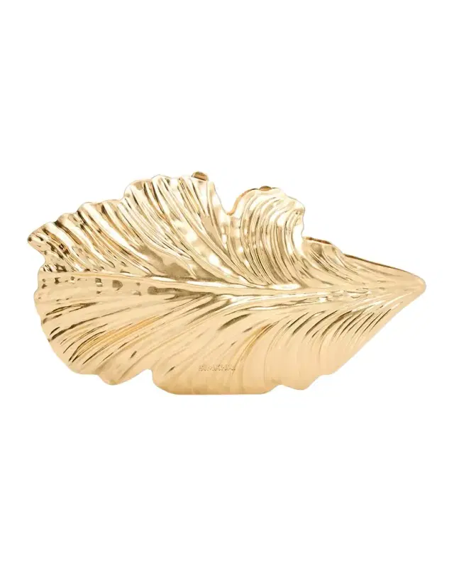 Flora Sculptural Leaf Clutch Bag