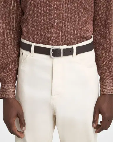 Valentino Garavani Men's Buckle Reversible Leather Belt | Thumbnail 2 Valentino Garavani Men's Buckle Reversible Leather Belt | Thumbnail 2