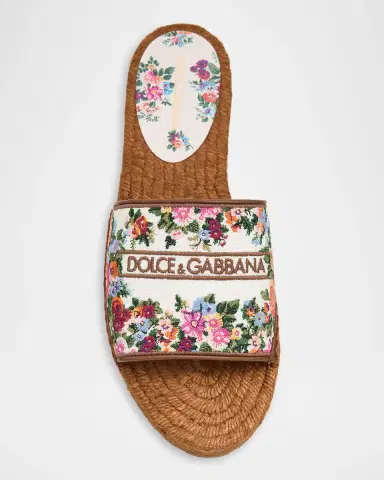 Dolce & Gabbana Floral Logo-Embroidered Espadrille Sandals | Thumbnail 5 Dolce & Gabbana Floral Logo-Embroidered Espadrille Sandals | Thumbnail 5