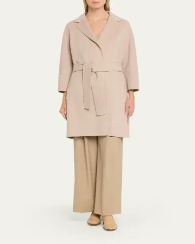 Max Mara Double-Faced Wool Wrap Coat | Thumbnail 7 Max Mara Double-Faced Wool Wrap Coat | Thumbnail 7
