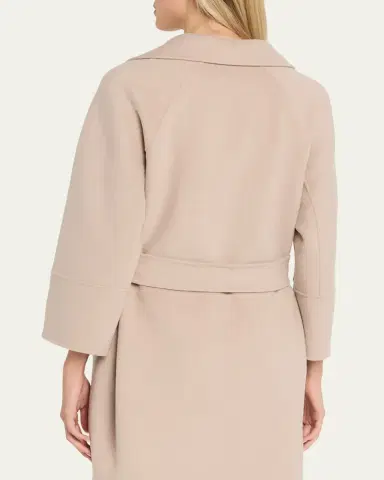 Max Mara Double-Faced Wool Wrap Coat | Thumbnail 8 Max Mara Double-Faced Wool Wrap Coat | Thumbnail 8