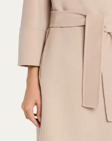 Max Mara Double-Faced Wool Wrap Coat | Thumbnail 10 Max Mara Double-Faced Wool Wrap Coat | Thumbnail 10