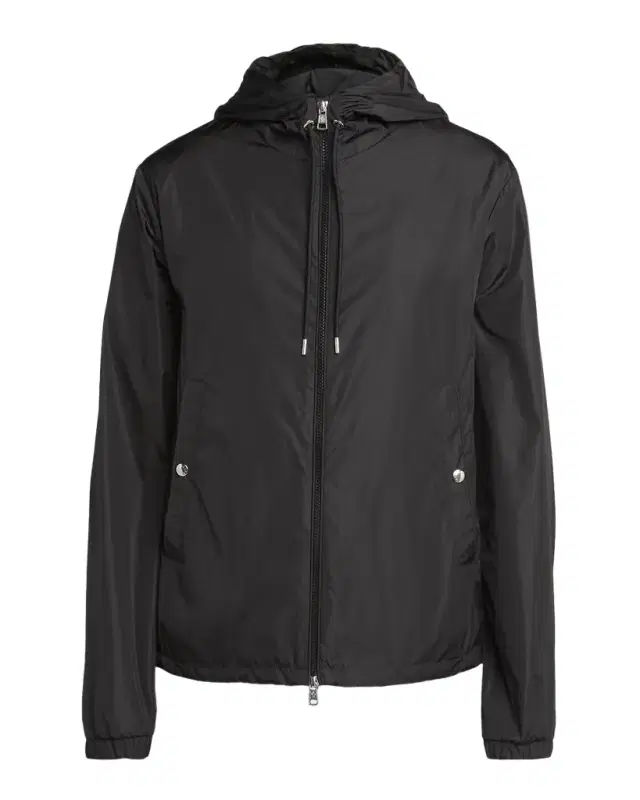 Men 's Nylon Hooded Grosgrain-Trim Full-Zip Jacket