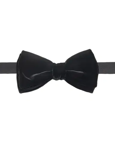 Versace Men's Solid Velvet Bow Tie | Thumbnail 1