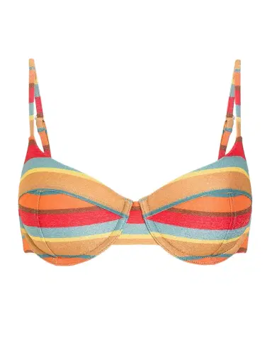 Ramy Brook Mona Glitter Striped Bikini Top | Thumbnail 1 Ramy Brook Mona Glitter Striped Bikini Top | Thumbnail 1