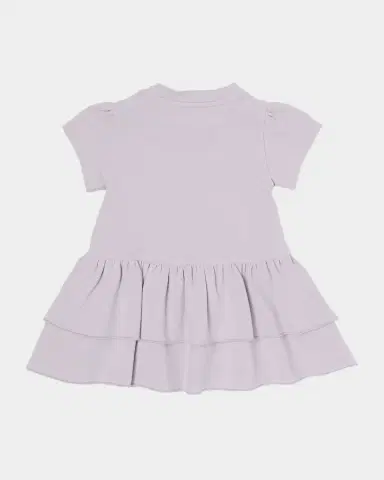 Moncler Girl's Tiered Stretch Cotton Dress, Size 12M-3 | Thumbnail 2