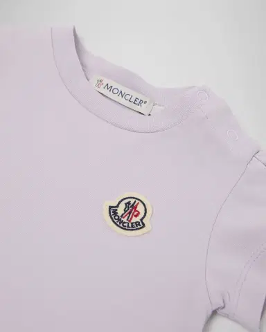 Moncler Girl's Tiered Stretch Cotton Dress, Size 12M-3 | Thumbnail 3