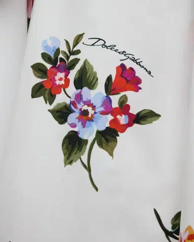 Dolce & Gabbana Girl 's Floral-Print Cotton Dress, Size 2-6 | Thumbnail 2