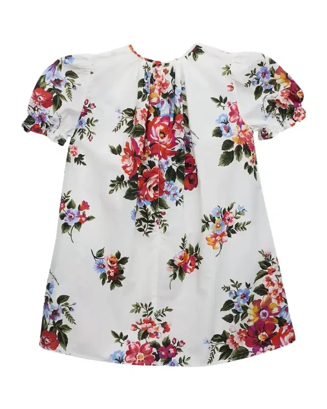 Girl 's Floral-Print Cotton Dress, Size 2-6