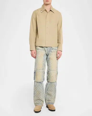 Who Decides War Men's Studded Moto Denim Jeans | Thumbnail 2 Who Decides War Men's Studded Moto Denim Jeans | Thumbnail 2