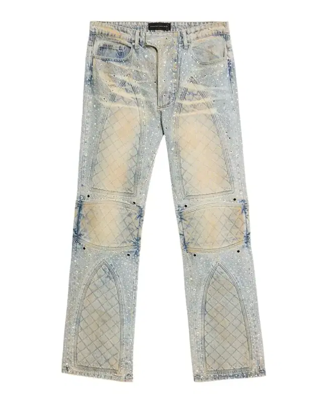 Men 's Studded Moto Denim Jeans