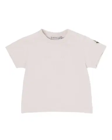 Moncler Girl's Logo Embroidered Short-Sleeve Cotton T-Shirt | Thumbnail 1 Moncler Girl's Logo Embroidered Short-Sleeve Cotton T-Shirt | Thumbnail 1