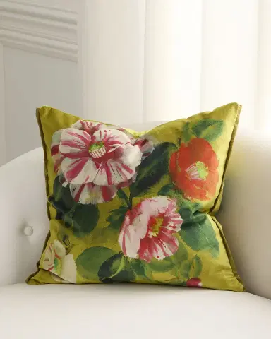 Designers Guild Camellia Velours Decorative Pillow, 20" Square | Thumbnail 1 Designers Guild Camellia Velours Decorative Pillow, 20" Square | Thumbnail 1