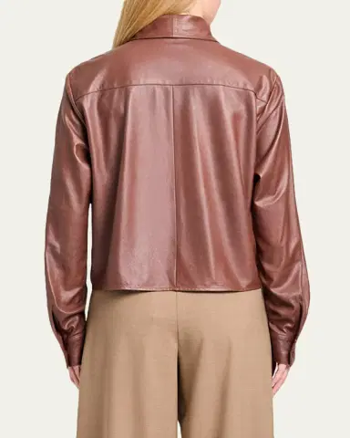 TWP Tie-Neck Leather Shirt | Thumbnail 3 TWP Tie-Neck Leather Shirt | Thumbnail 3