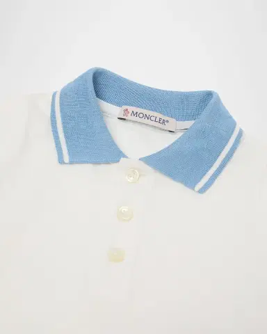 Moncler Boy's Cotton Pique Short-Sleeve Polo Shirt, Size 3M-3 | Thumbnail 3