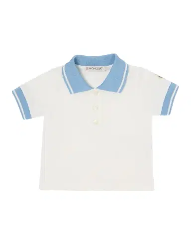 Moncler Boy's Cotton Pique Short-Sleeve Polo Shirt, Size 3M-3 | Thumbnail 1