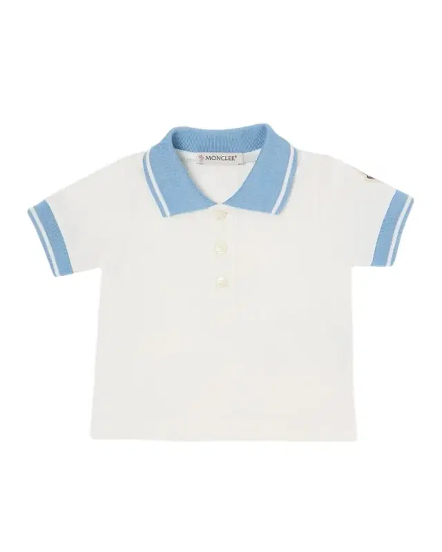 Moncler Boy 's Cotton Pique Short-Sleeve Polo Shirt, Size 3M-3