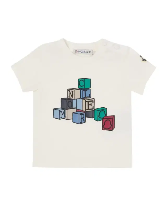 Moncler Boy 's Logo Motif Short-Sleeve Cotton T-Shirt, Size 3M-3