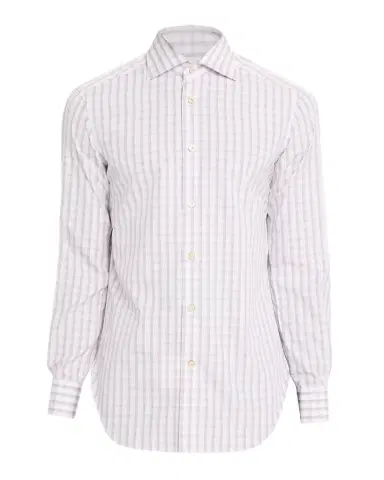 Kiton Men's Cotton Plaid Button-Down Shirt | Thumbnail 1