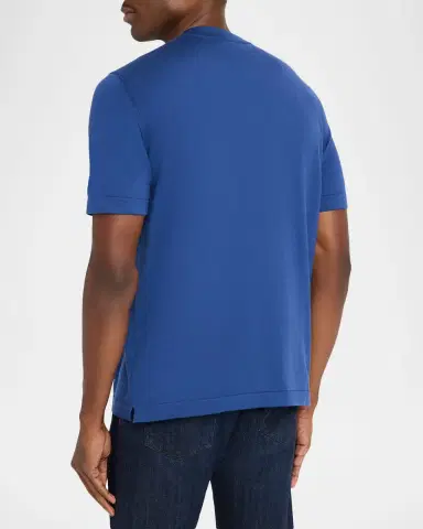 Kiton Men's Cotton Henley T-Shirt | Thumbnail 3
