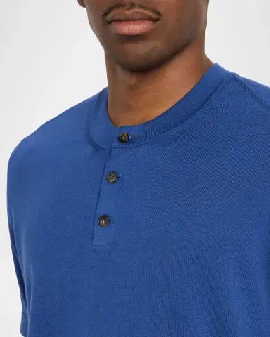Kiton Men's Cotton Henley T-Shirt | Thumbnail 5