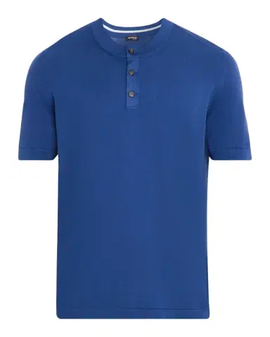 Kiton Men's Cotton Henley T-Shirt | Thumbnail 1