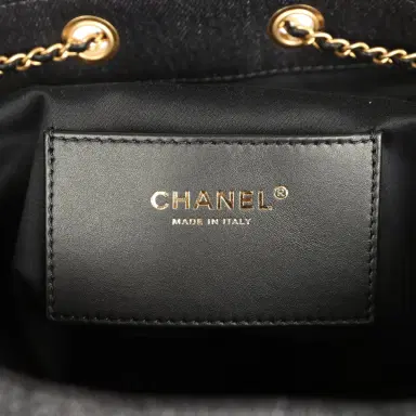 Chanel Chanel Medium 25 Hobo Bag Black Washed Denim Antique Gold Hardware | Thumbnail 10 Chanel Chanel Medium 25 Hobo Bag Black Washed Denim Antique Gold Hardware | Thumbnail 10