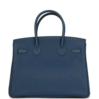 HERMÈS Hermes Birkin 30 Deep Bleu Togo Palladium Hardware | Thumbnail 4 HERMÈS Hermes Birkin 30 Deep Bleu Togo Palladium Hardware | Thumbnail 4