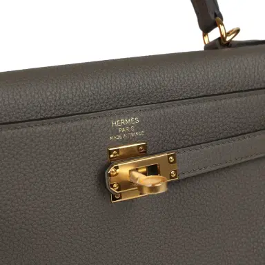 HERMÈS Hermes Kelly Retourne 25 Etain Togo Gold Hardware | Thumbnail 7 HERMÈS Hermes Kelly Retourne 25 Etain Togo Gold Hardware | Thumbnail 7