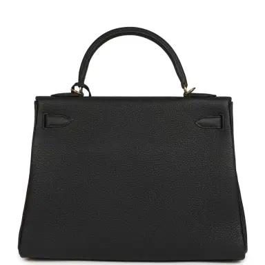 HERMÈS Hermes Kelly Retourne 32 Black Togo Gold Hardware | Thumbnail 4 HERMÈS Hermes Kelly Retourne 32 Black Togo Gold Hardware | Thumbnail 4
