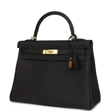 HERMÈS Hermes Kelly Retourne 32 Black Togo Gold Hardware | Thumbnail 5 HERMÈS Hermes Kelly Retourne 32 Black Togo Gold Hardware | Thumbnail 5