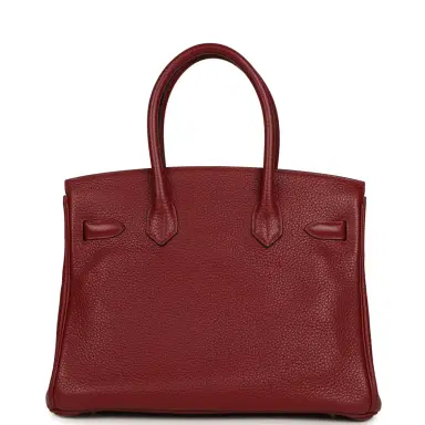 HERMÈS Pre-owned Hermes Birkin 30 Rouge H Togo Gold Hardware | Thumbnail 4